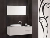 Интерьер ванной: контраст темного и светлого, керамическая плитка «Casual»
