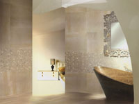 Дизайн ванной комнаты в бежевом и коричневом цветах