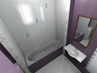 Фото: ванная комната, полностью оформленная плиткой «Rue Сhambon»